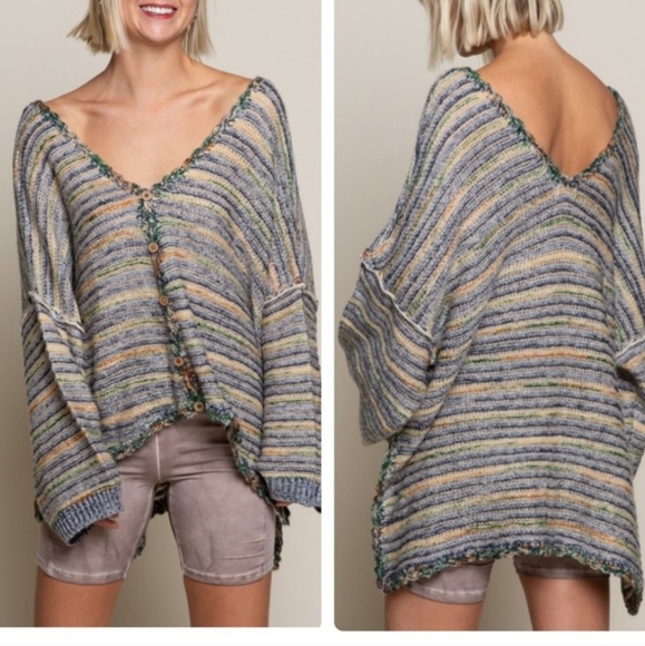 🐑POL Clothing Hi Lo Oversized Lounging Sweater - Picture 7 of 16